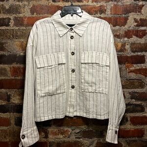 Sanctuary Cream and Black Striped Shirt
